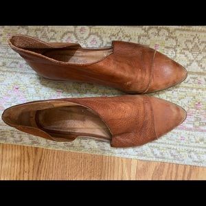 Leather cut out free people shoes